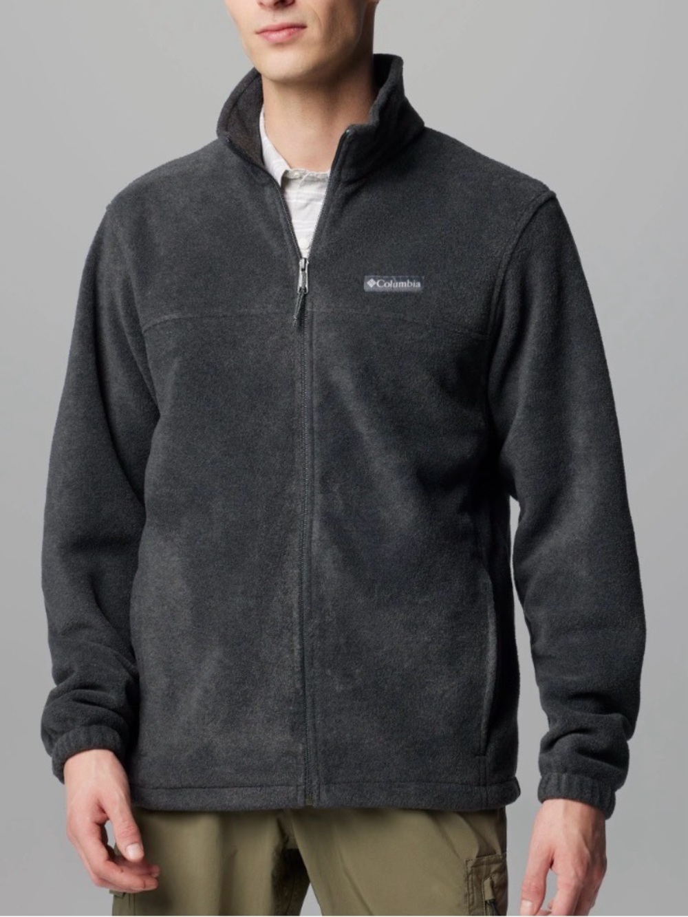 Columbia Men's Full-Zip Fleece Jacket - Charcoal Gray